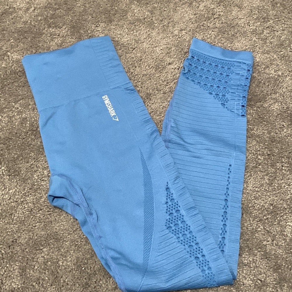 Blue Gymshark Seamless Energy Leggings